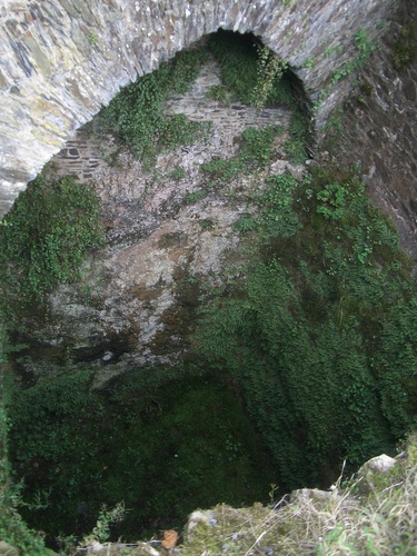 [Picture: Restormel Castle 28: Looking down the well]