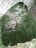 [Picture: Restormel Castle 29: Looking down the well 2]