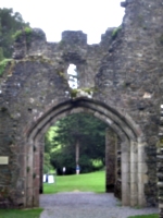 [Picture: Restormel Castle 33: looking out of the main gate 2]