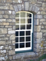 [Picture: Pendennis Castle 6: Window in stone wall]