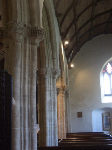 [Picture: Parish Church 8: Stone pillars and arches]