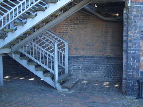 [Picture: Metal stairs]