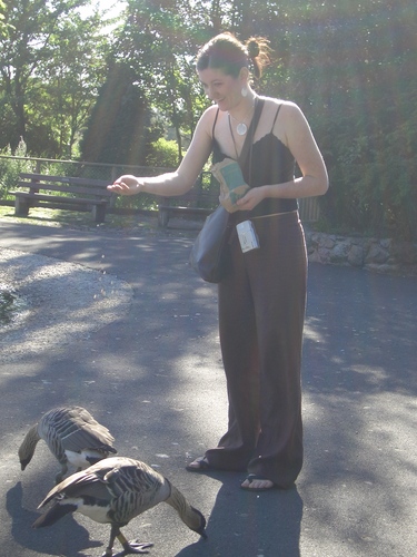 [Picture: Susie enjoyed feeding the ducks]