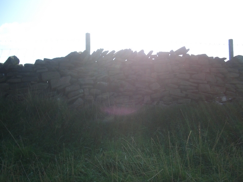 [Picture: Dry stone wall with sunlight]