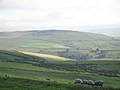 [Picture: Panorama - Sheep-covered hills: 5]