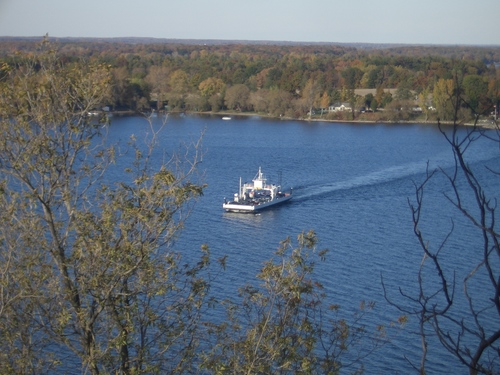 [Picture: Glenora Ferry with Autumn Trees: 3]