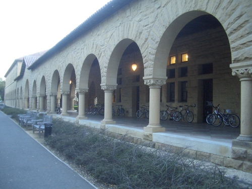 [Picture: Cloister with Bikes]