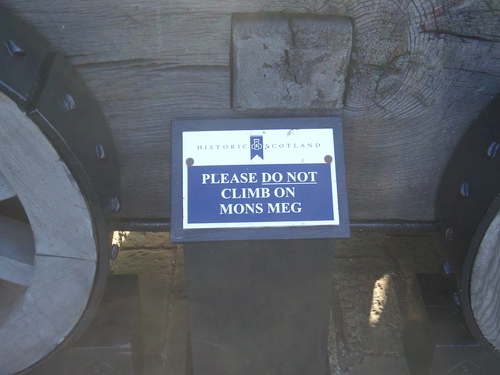 [Picture: Please Do Not Climb On Mons Meg]