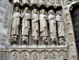[picture: Statuary on Notre Dame cathedral]
