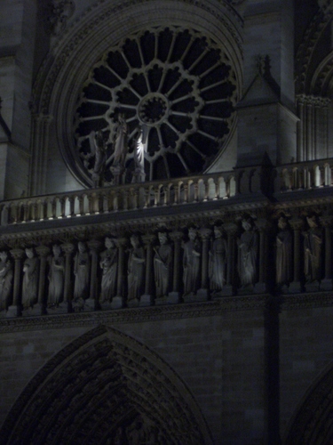 [Picture: Notre Dame rose window]