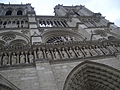 [Picture: Looking up to the saints of Notre Dame]