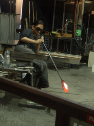 [Picture: Blowing glass]