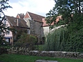 [Picture: Old abbey buildings and willow tree 2]