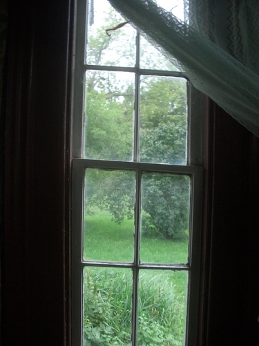 [Picture: Downstairs vestibule window from inside]