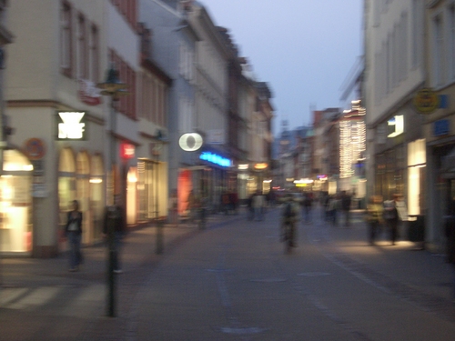 [Picture: Blurry Haupt-strasse.]