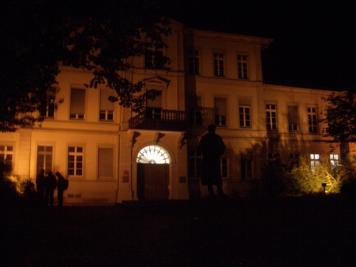 [Picture: Building at night]