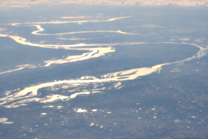 [picture: Frozen river from the air]