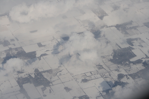 [Picture: Snow-covered fields seen through clouds 7]