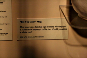 [picture: Met you can't mug 2: the caption]
