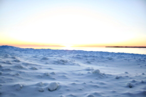[picture: Snowy beach]