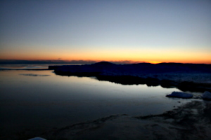[picture: Sunset at the shore in winter 2]