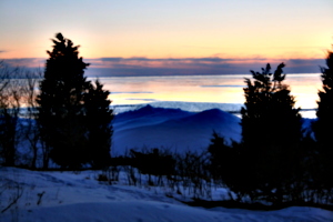 [picture: Looking down to the lake]