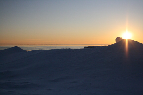 [Picture: Point Petre Snow Sunset With Mysterious Sun]