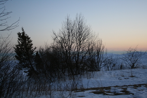 [Picture: Pastel skies and snow]