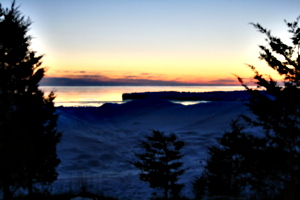 [Picture: Sunset over a frozen Lake Ontario 1]