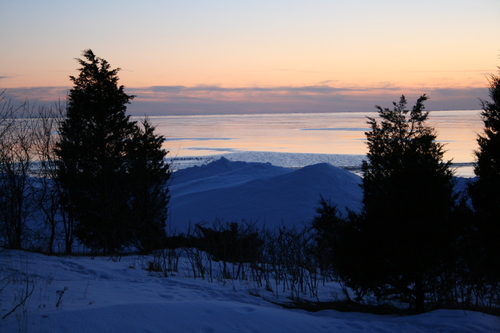 [Picture: Looking down to the lake]