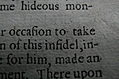 [Picture: Closeup words 1: of this infidel]