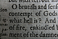 [Picture: Closeup words 8: what hell is? of fire,]