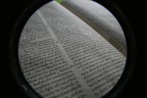 [Picture: Closeup words 10: the sight of God (wide-angle fish-eye)]