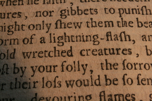[Picture: Closeup words 12: wretched creatures]
