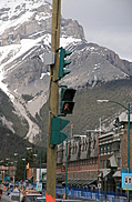 [Picture: Banff Ave road works]