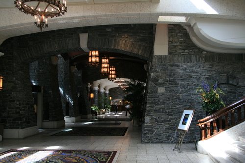 [Picture: The conference hotel lobby]