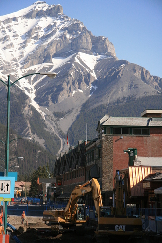 [Picture: Road Works in Banff.]