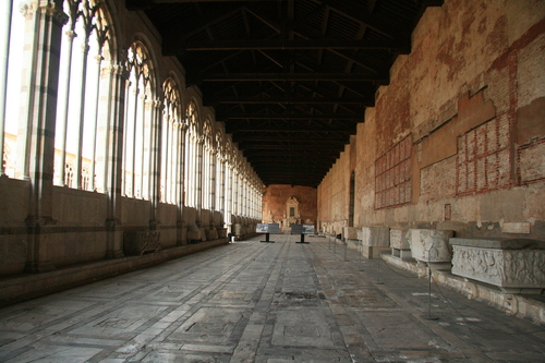 [Picture: Cemetery building interior]