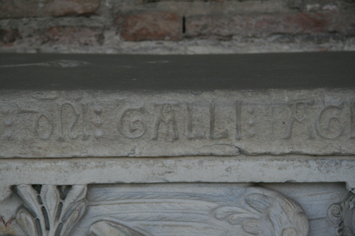 [Picture: 1700-year-old stone coffin 5: inscription detail]