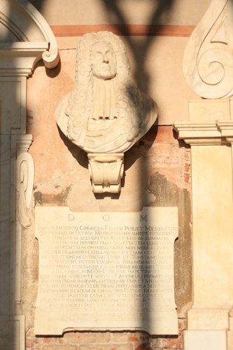 [Picture: Bust with inscription, including date April 1726]