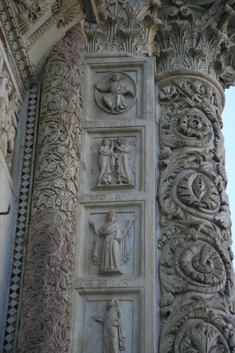 [Picture: Carved Baptistry Entrance side-panels]