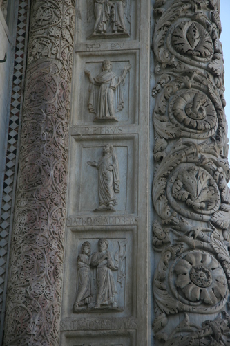 [Picture: Carved Baptistry Entrance side-panels]