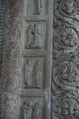 [Picture: Carved Baptistry Entrance side-panels]