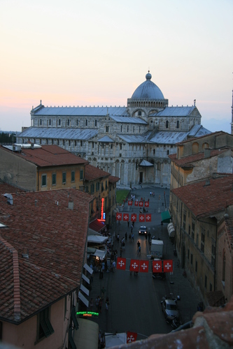 [Picture: View from the Hotel Balcony 5: Towards the Cathedral]