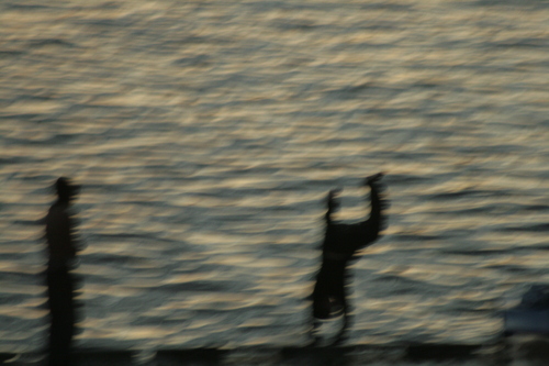 [Picture: Youths on the dock 3: jump!]