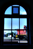 [Picture: Engine seen through the waiting room window 2]