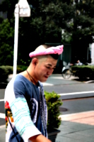 [picture: Pink towel crown]