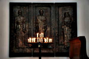 [picture: Bronze Triptych with Candles 2]