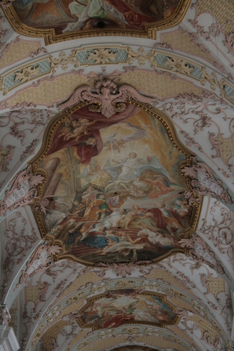 [Picture: Inside the Church of the Holy Ghost 4: painted ceiling]