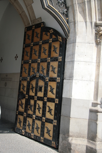 [Picture: The new Town Hall 5: Ornate door]